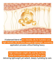 Genabelle labios brillantes con brillo ligero y apariencia natural