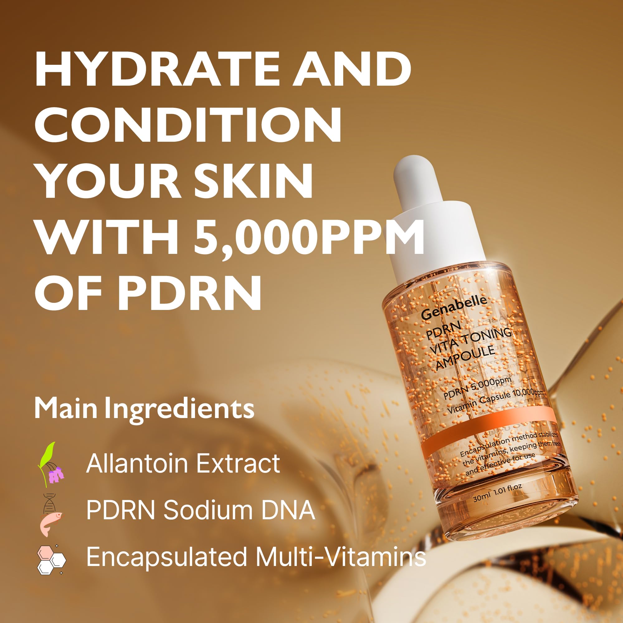Genabelle PDRN Vita Toning Ampoule three layers of hyaluronic acid