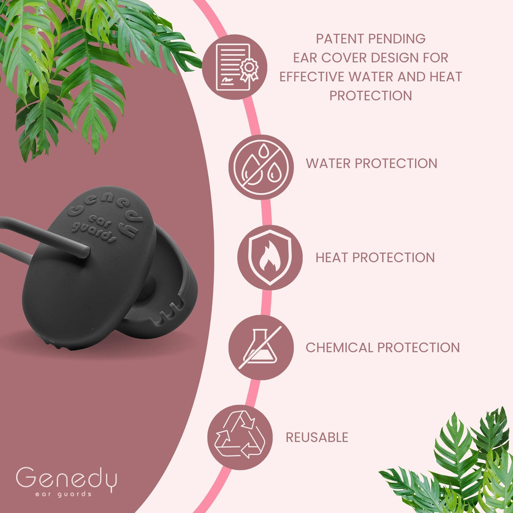 Genedy waterproof silicone caps fit securely, preventing moisture from entering the ear canal.