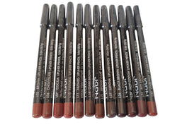 Generic 12-piece brown tone lip liner set in a compact case for precise lip definition.