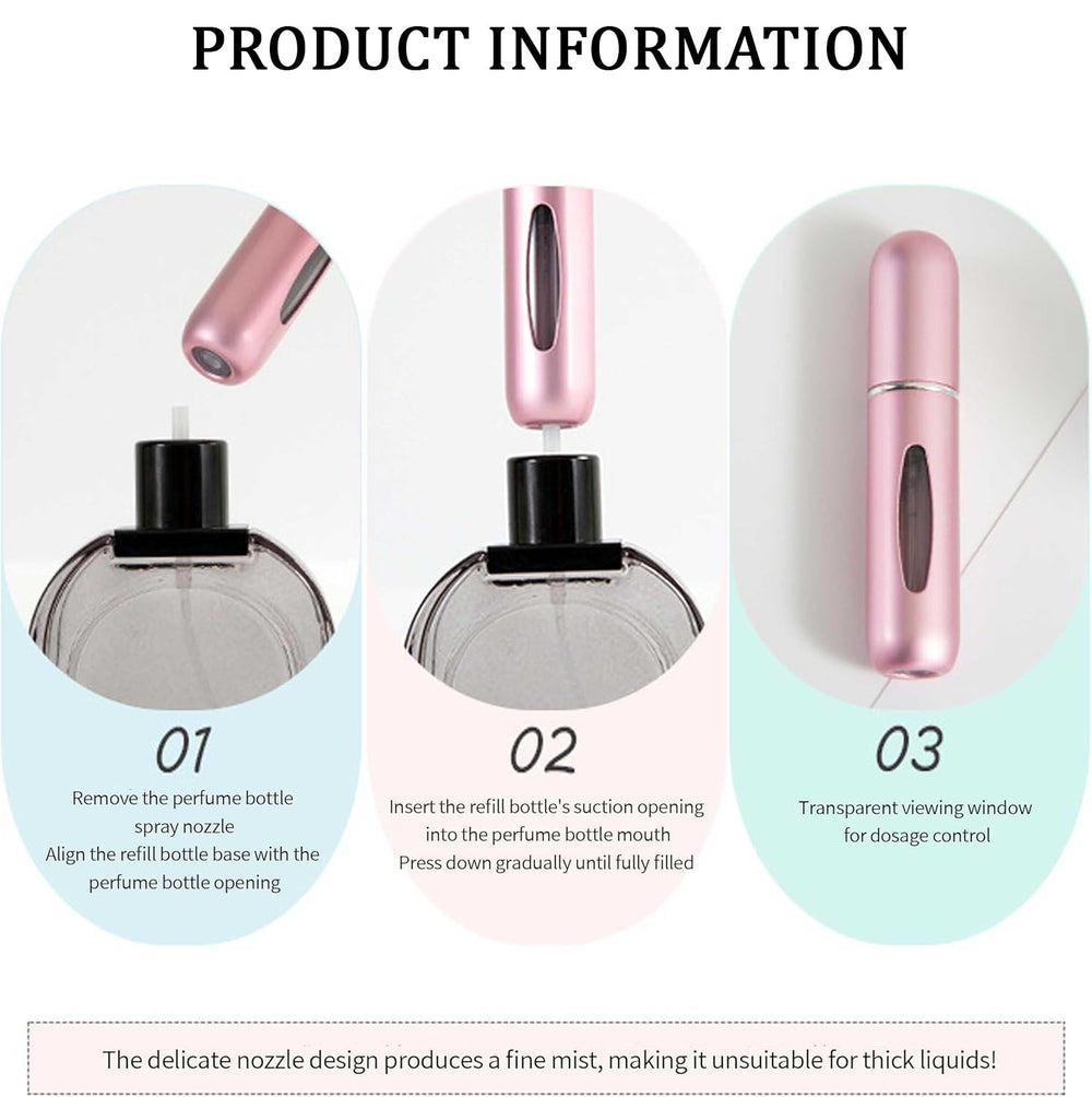 Generic 5ml silver aluminium travel bottle, durable companion for vacations and commutes