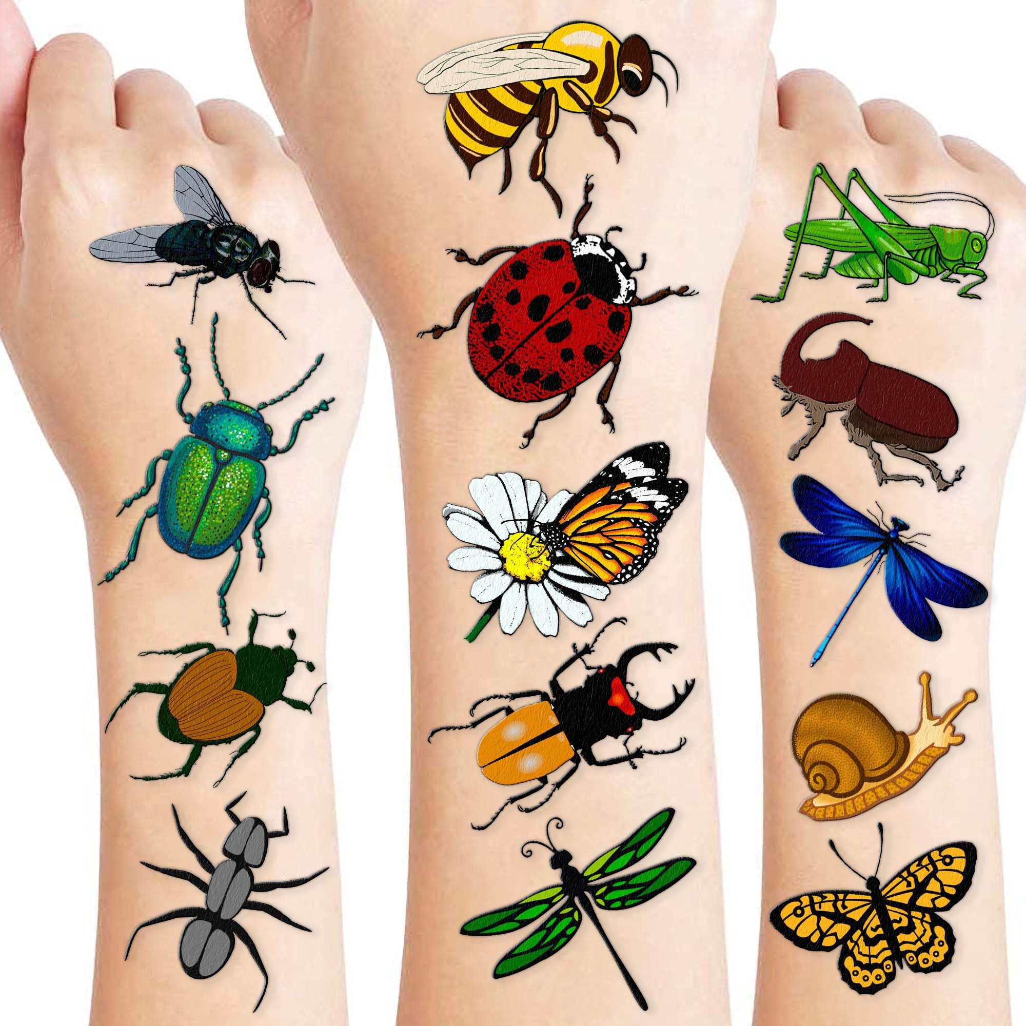 Generic 96PCS bug tattoos Ladybug on skin; great party favor for kids.