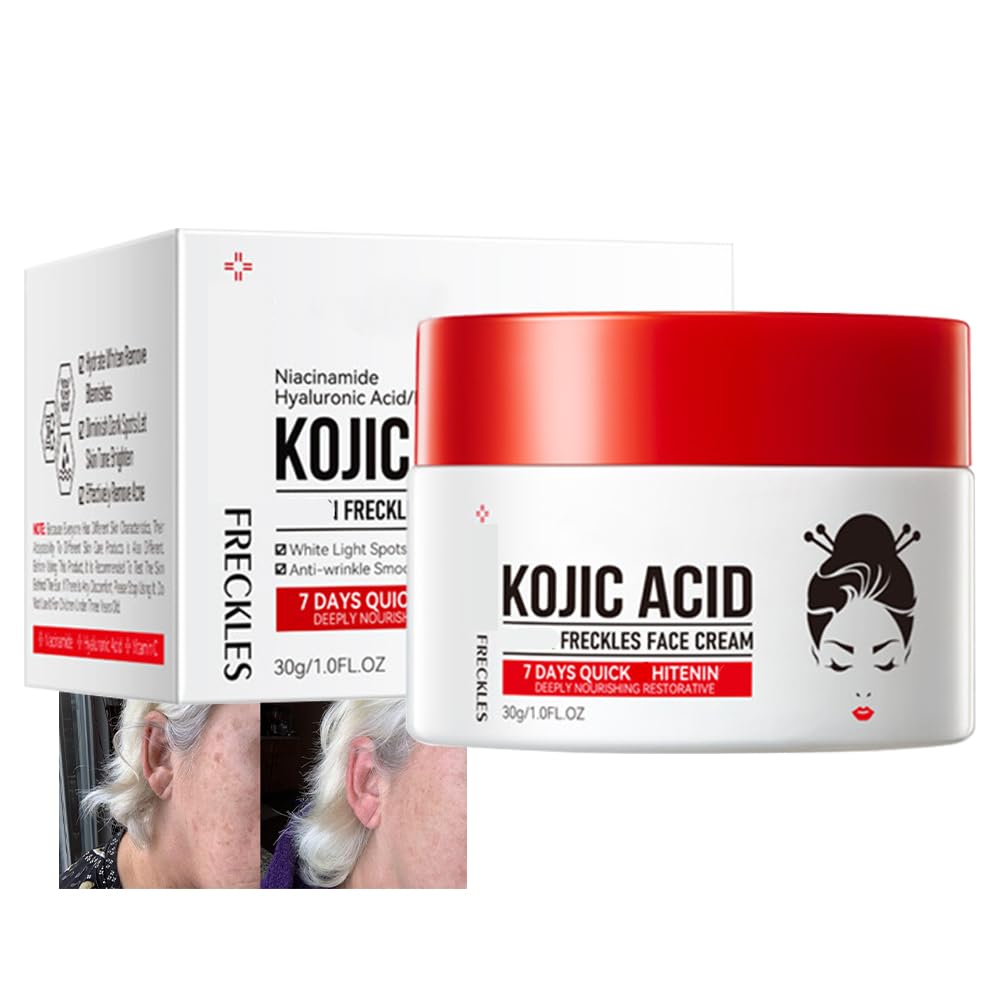 Generic crema de ácido kojico: frasco con crema del rostro que hidrata sin grasa
