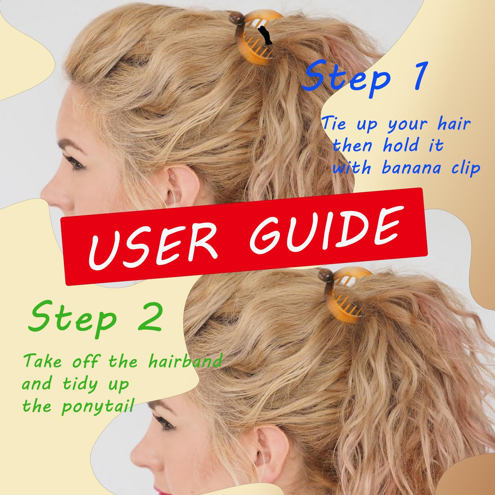 Easy-to-use banana clips design for everyday wear