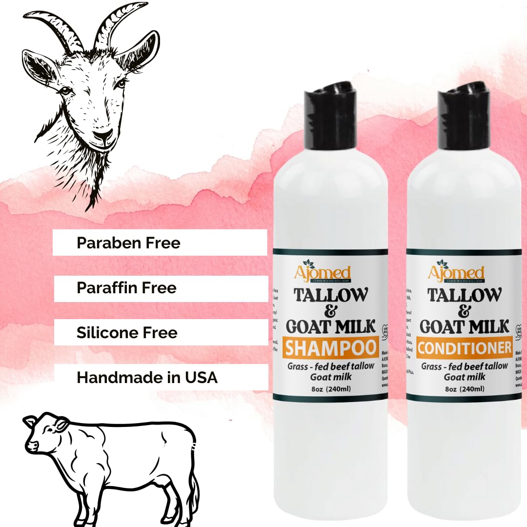 Generic beef tallow shampoo lather emphasizes rich moisture for strands.