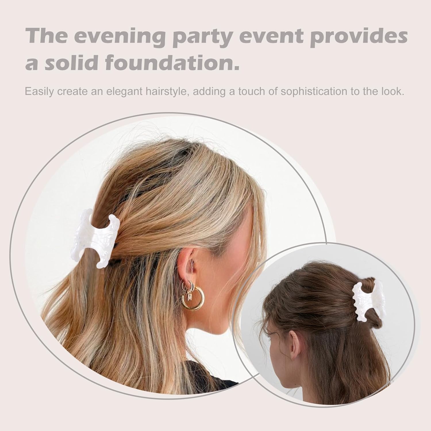 Generic four-pack butterfly clips in versatile colors for daily wear.