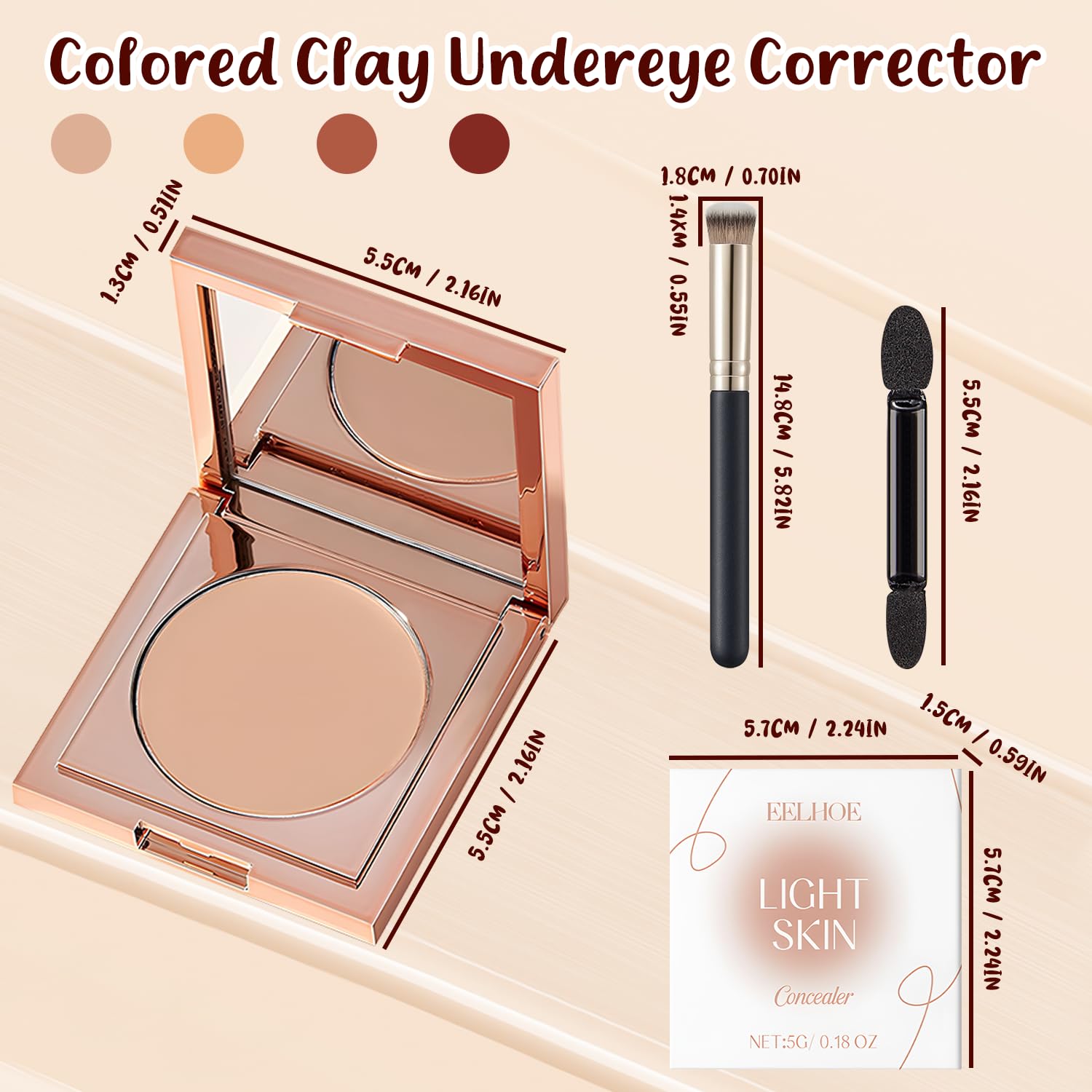 Generic CC Ojeras aplicación portátil para retoques en cualquier momento.
