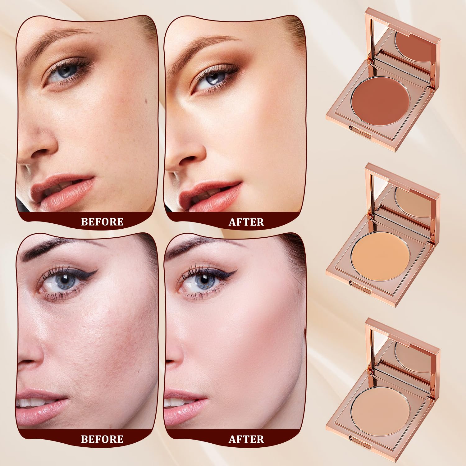 Generic CC Ojeras cobertura suave e uniforme sin pliegues.