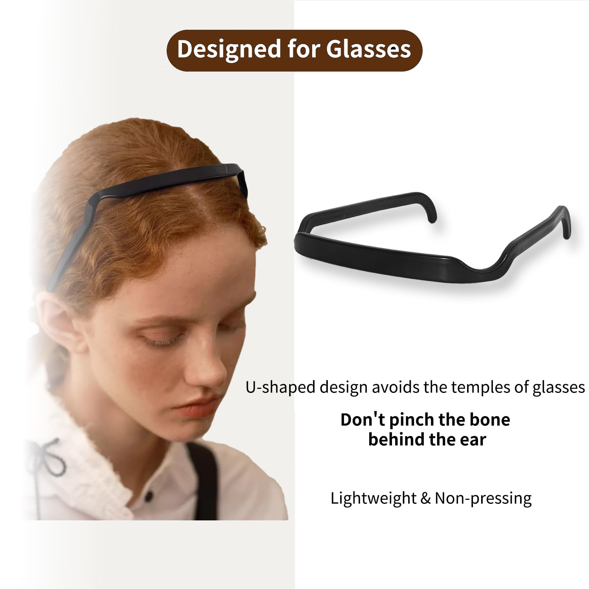 Generic diadema invisible cuadrada en uso diario para un look despejado