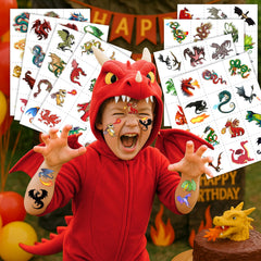 Generic Dragon tattoo set with 96 pieces for party favors.
