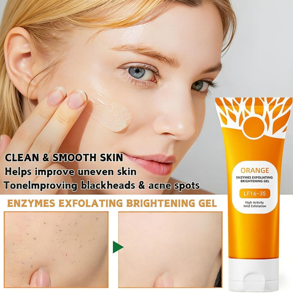 Generic exfoliante naranja: aplicación en manos con movimientos circulares