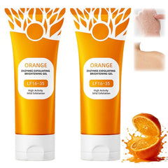 Generic exfoliante naranja: envase visible para rostro y cuerpo