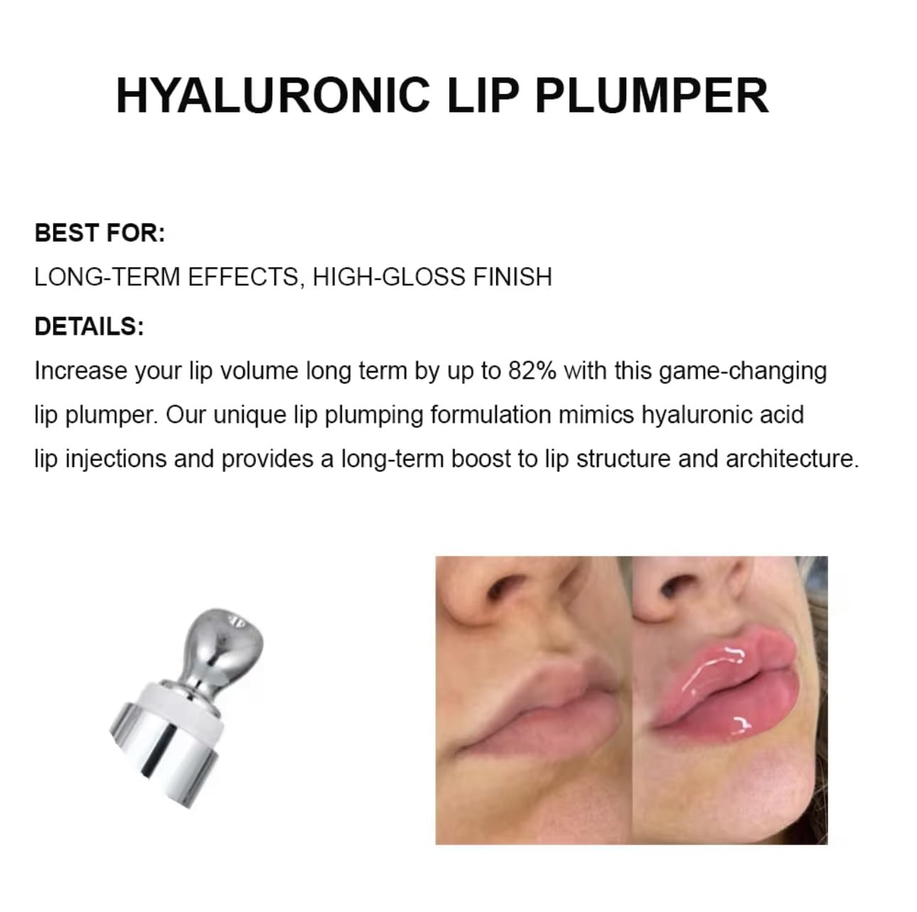 Generic Extreme Lip Plumper on lips yields flushed, voluminous look.