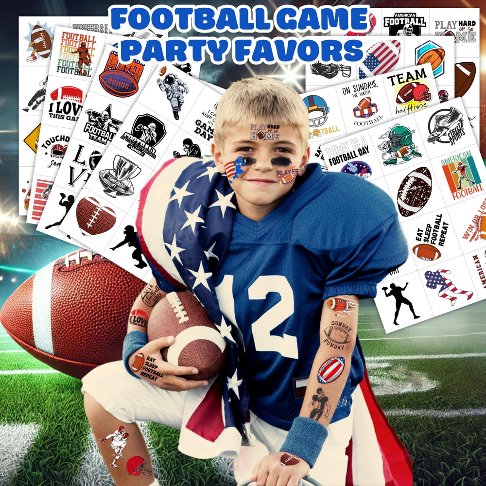 Generic Football Tattoos on 16x12 cm sheets for kid sized decorations