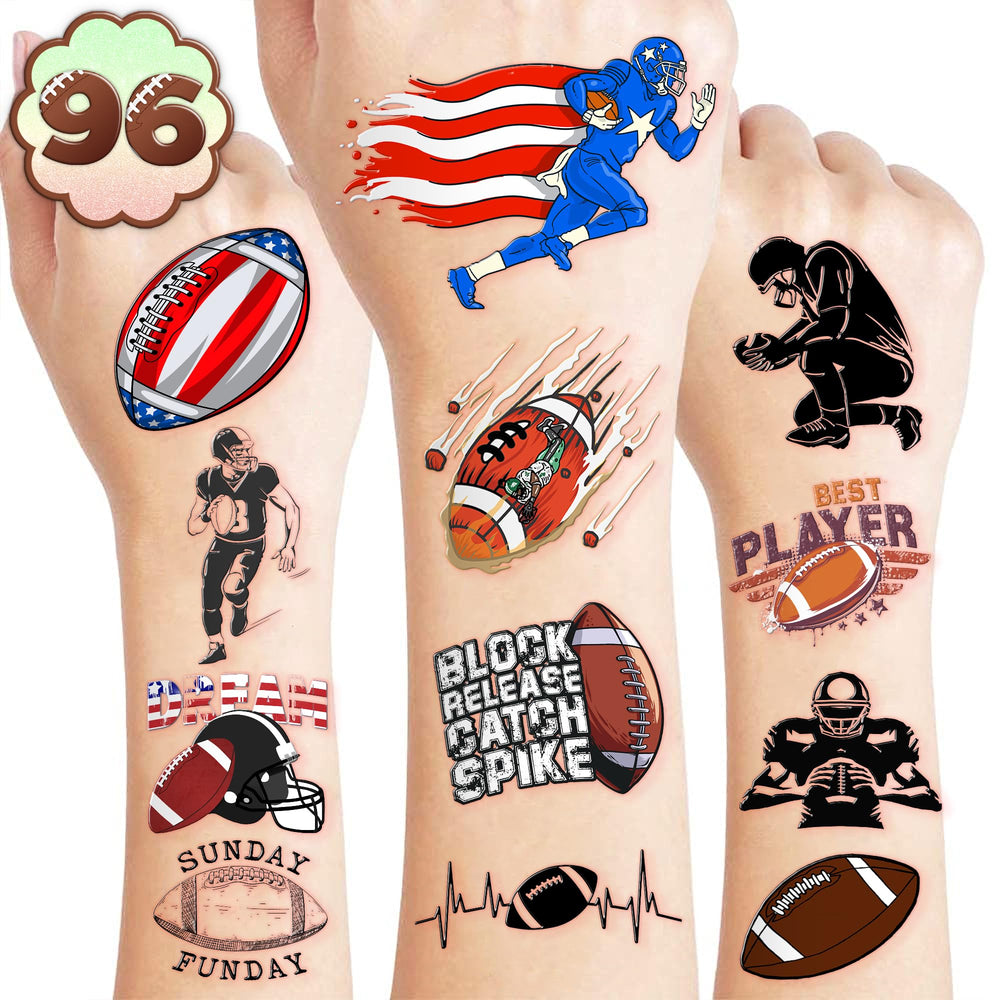 Generic Football Tattoos made with safe eco materials for kids