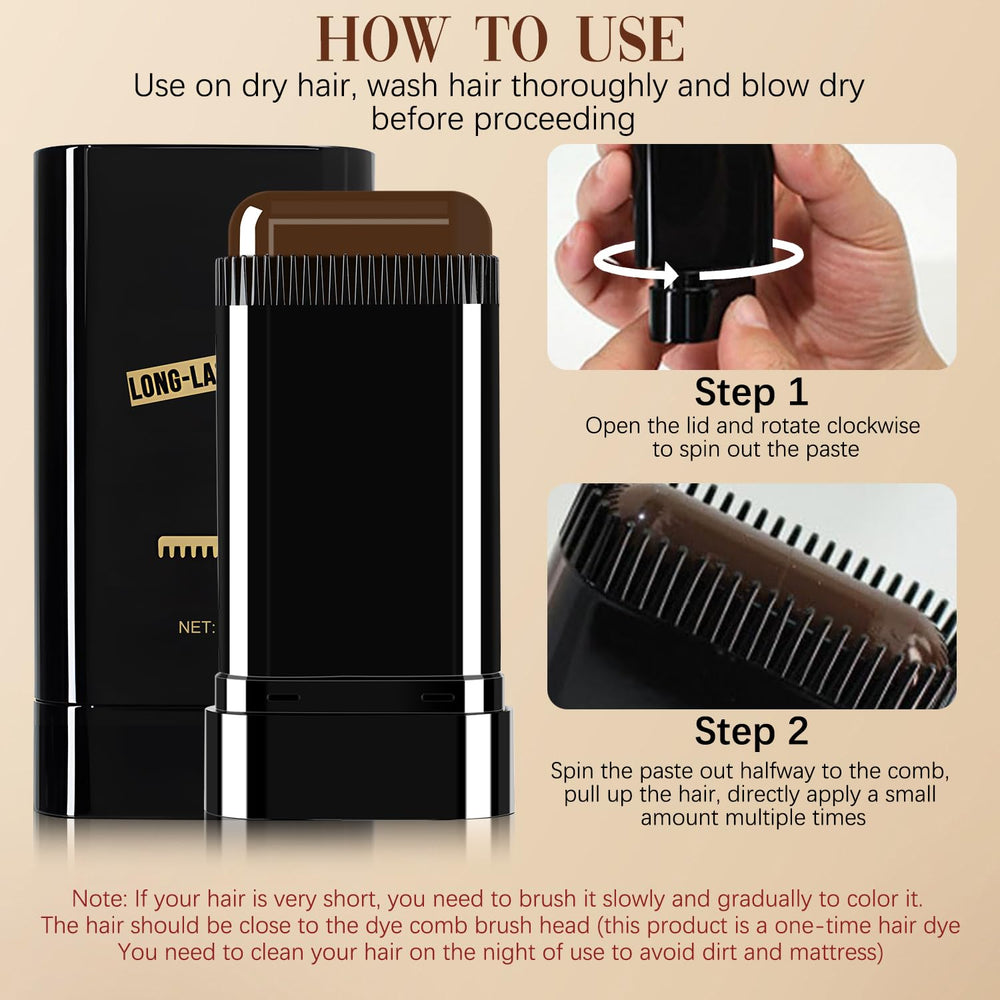 Generic Hair Color Stick used on dry hair for precise gray coverage.