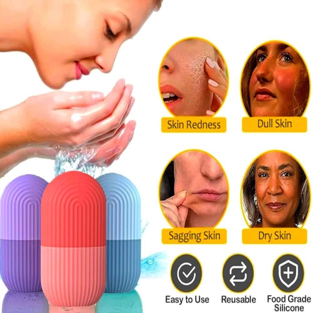 Generic ice roller for body massage helps promote circulation and soothe tired muscles.