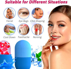 Generic ice roller for eyes calms delicate skin and brightens under-eye area.