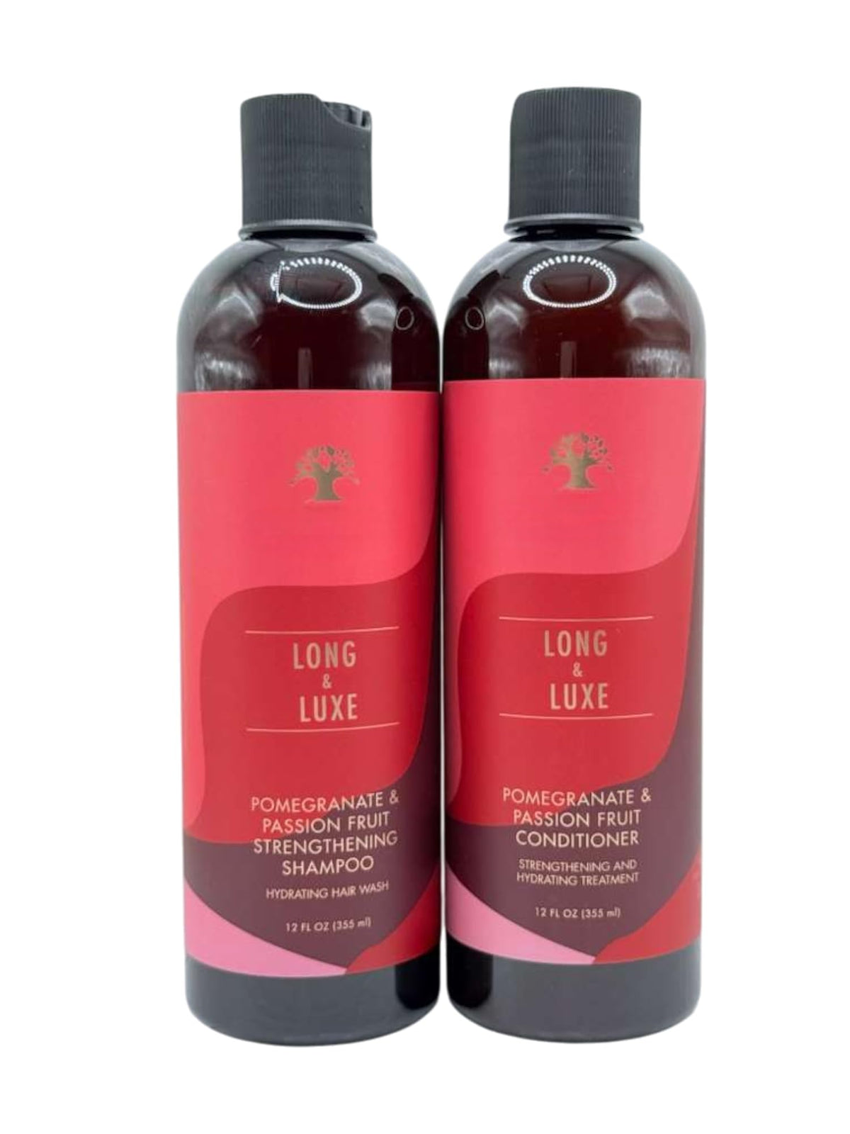 Generic Long and Luxe shampoo bottle top view highlighting sulfate-free formula for gentle cleansing.