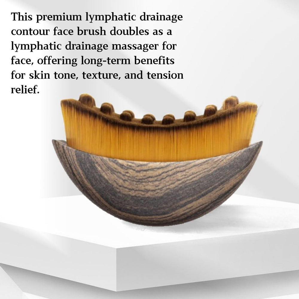 Generic lymphatic contour face brush close-up bristles for gentle skin contact.