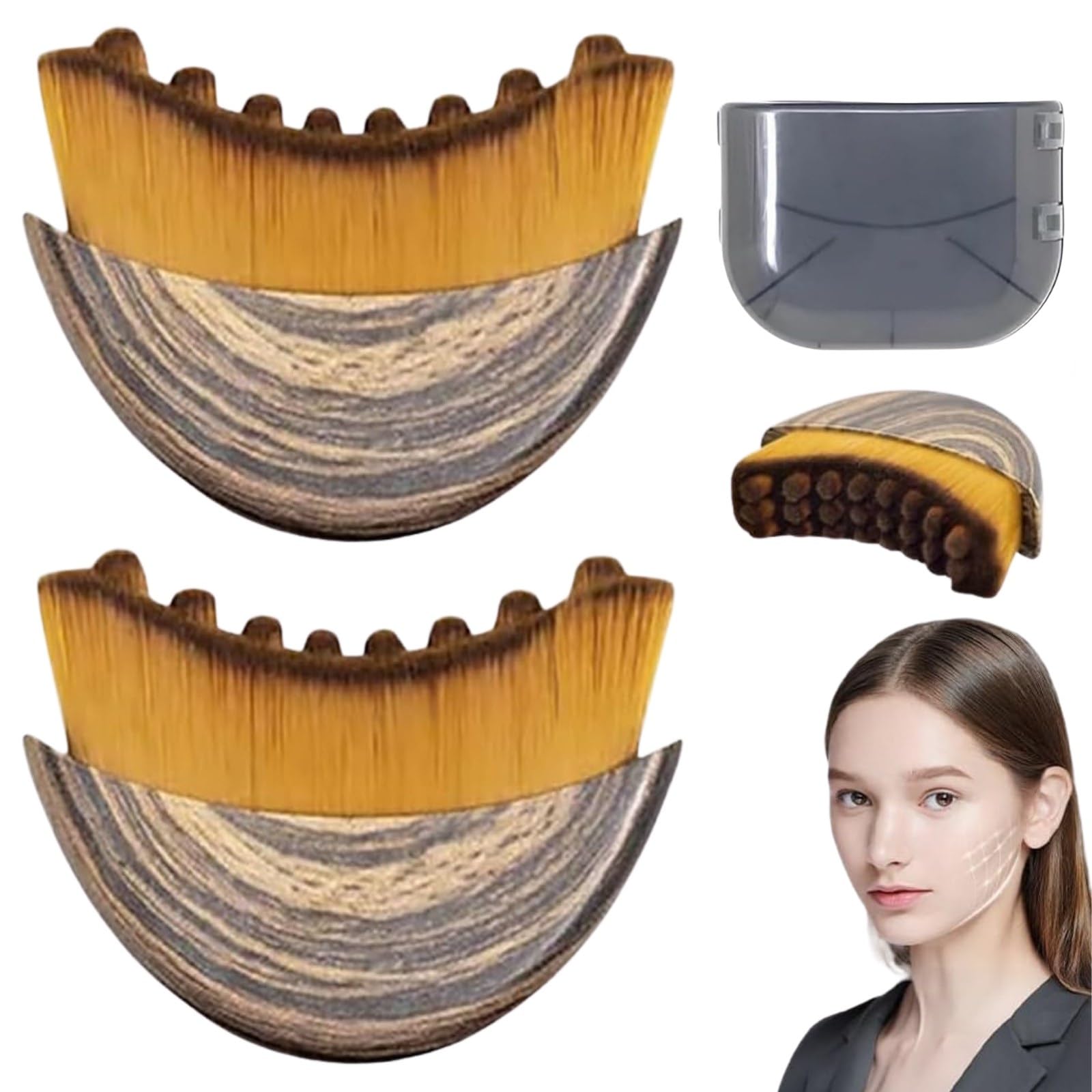 Generic lymphatic contour face brush front view aids precise massage and absorption.