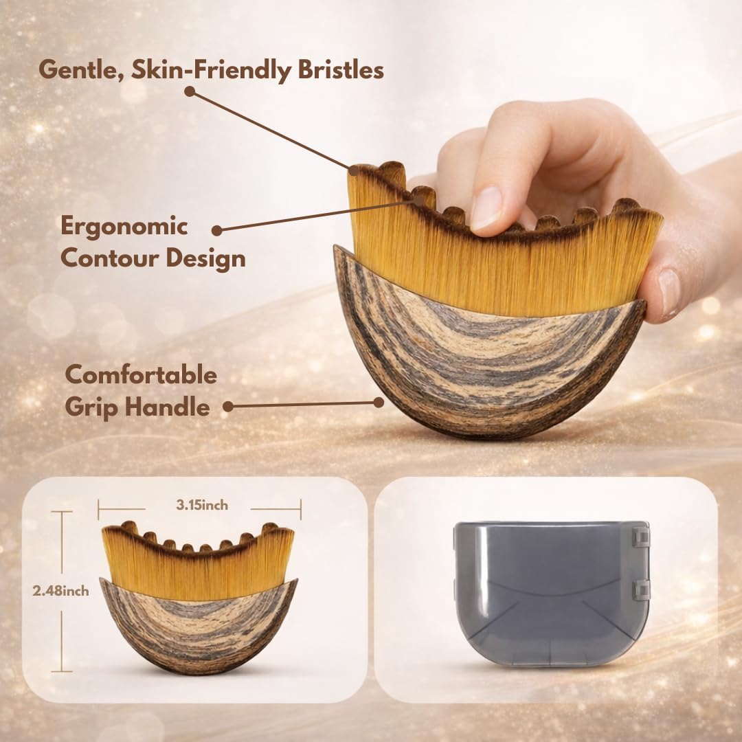 Generic Lymphatic Contour Brush ideal with serums or creams to boost absorption.
