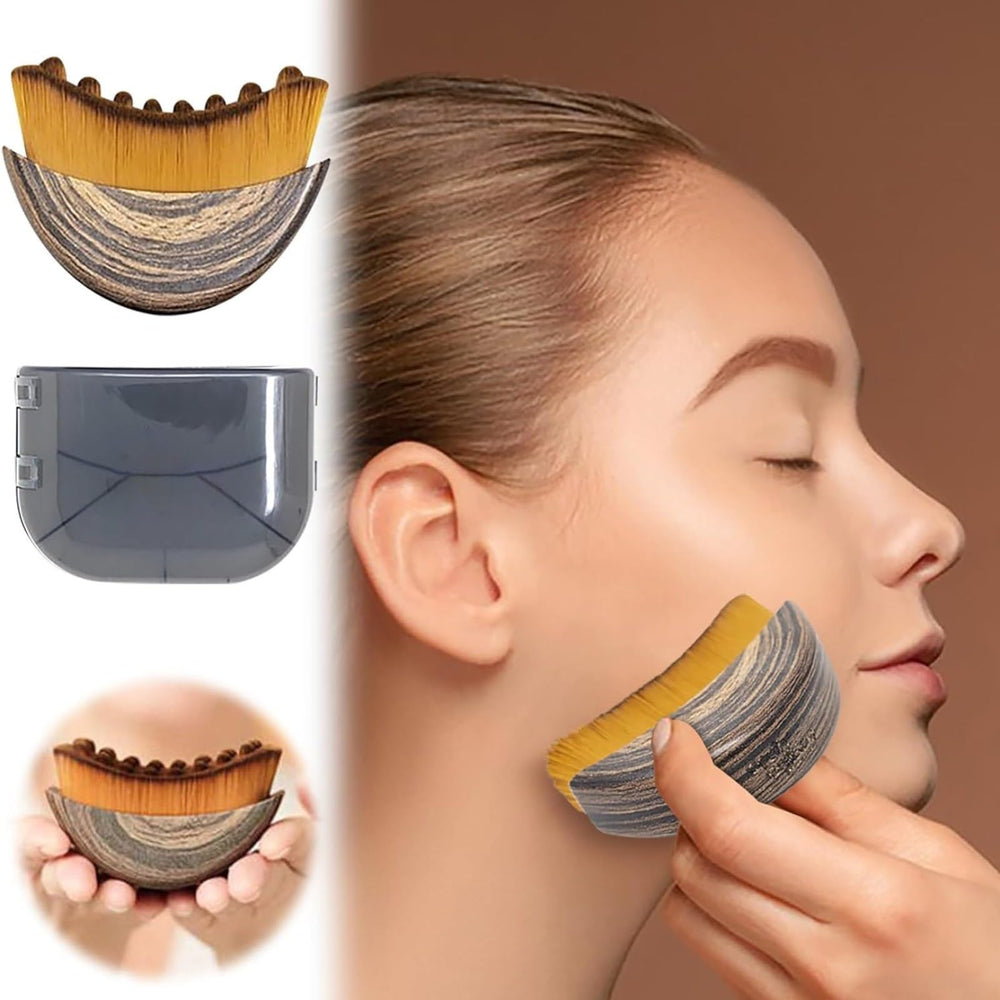 Generic travel-friendly contour brush with compact size.