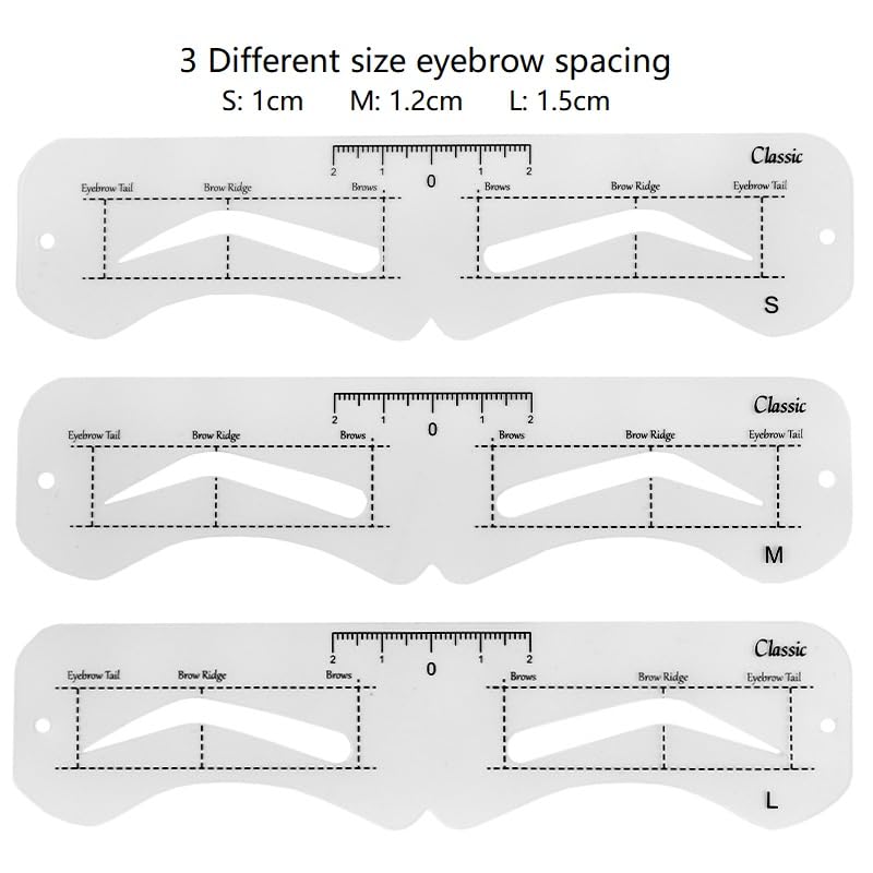 Plantillas genéricas para cejas: material suave que se ajusta con comodidad