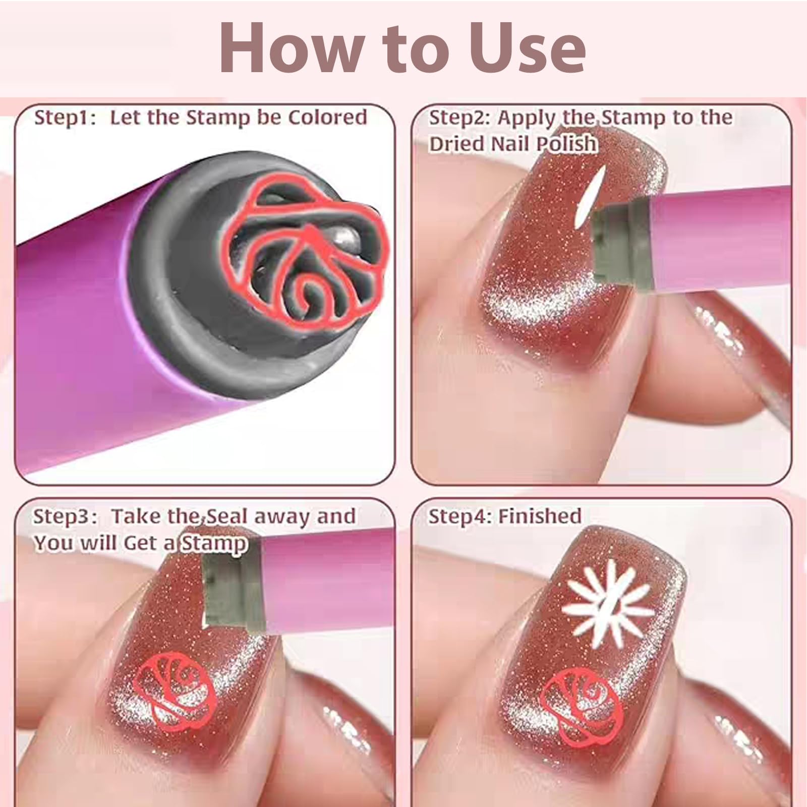 Generic Nail Art Stamp Pen compact-design ideal for on-the-go manicures.
