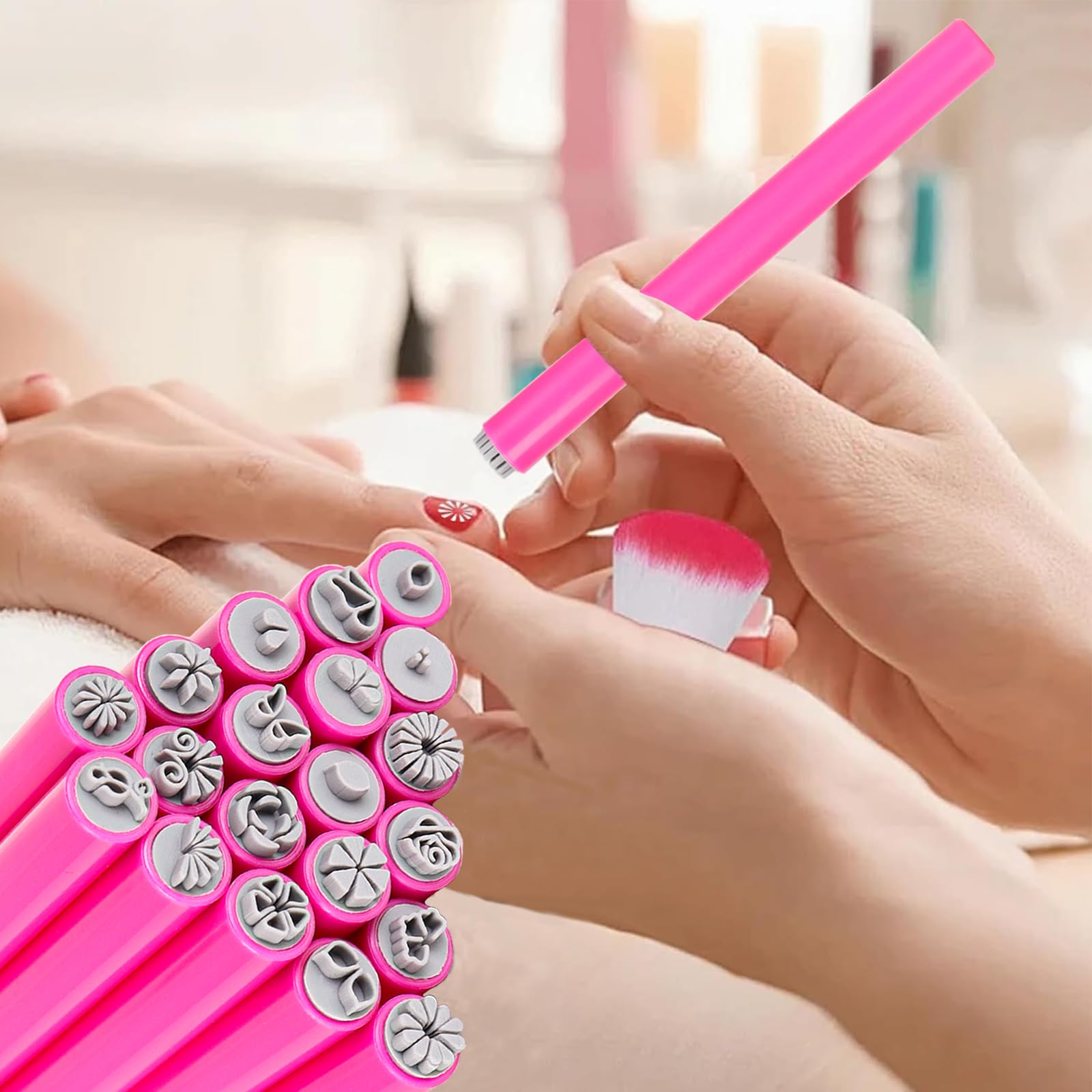Generic Nail Art Stamp Pen fine-tip for accurate, detailed decoration.
