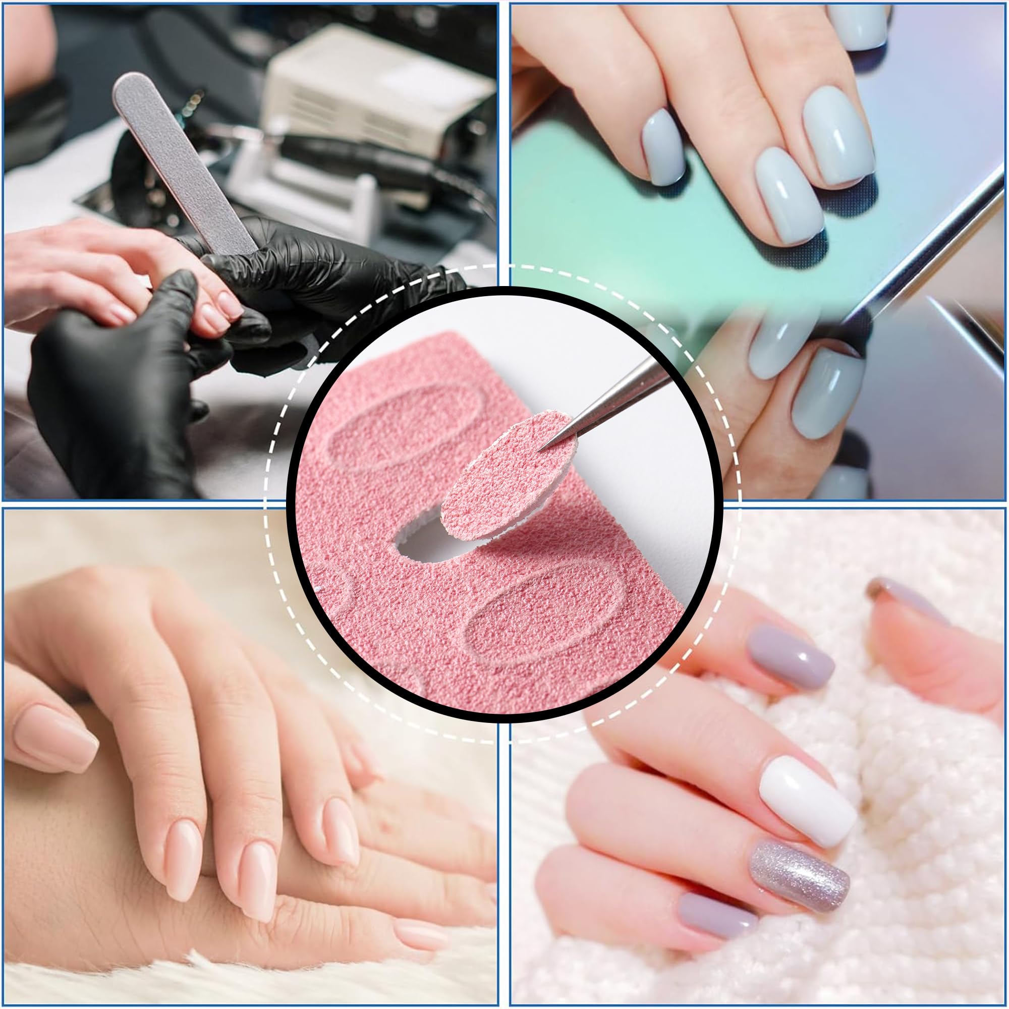 Generic nail prep smoothing sandpaper for a ready-to-polish surface.