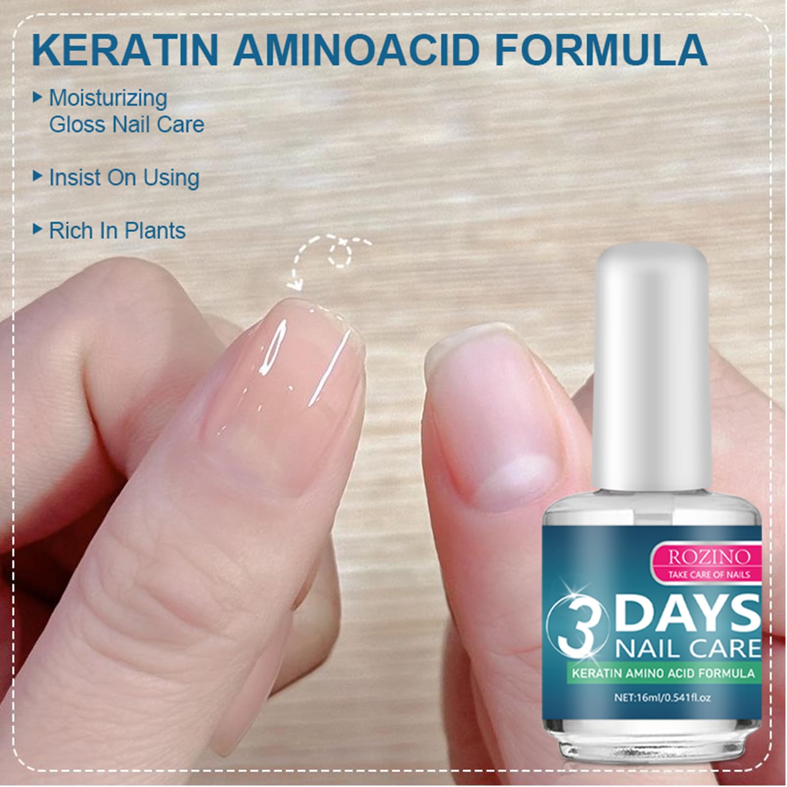 Generic Nail Shine and Smoothness close-up displaying glossy nails.