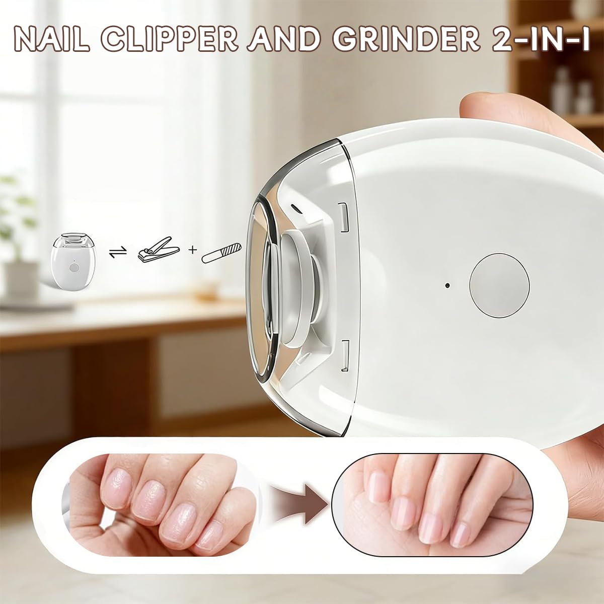Generic safe buffing head protects skin during nail care sessions.