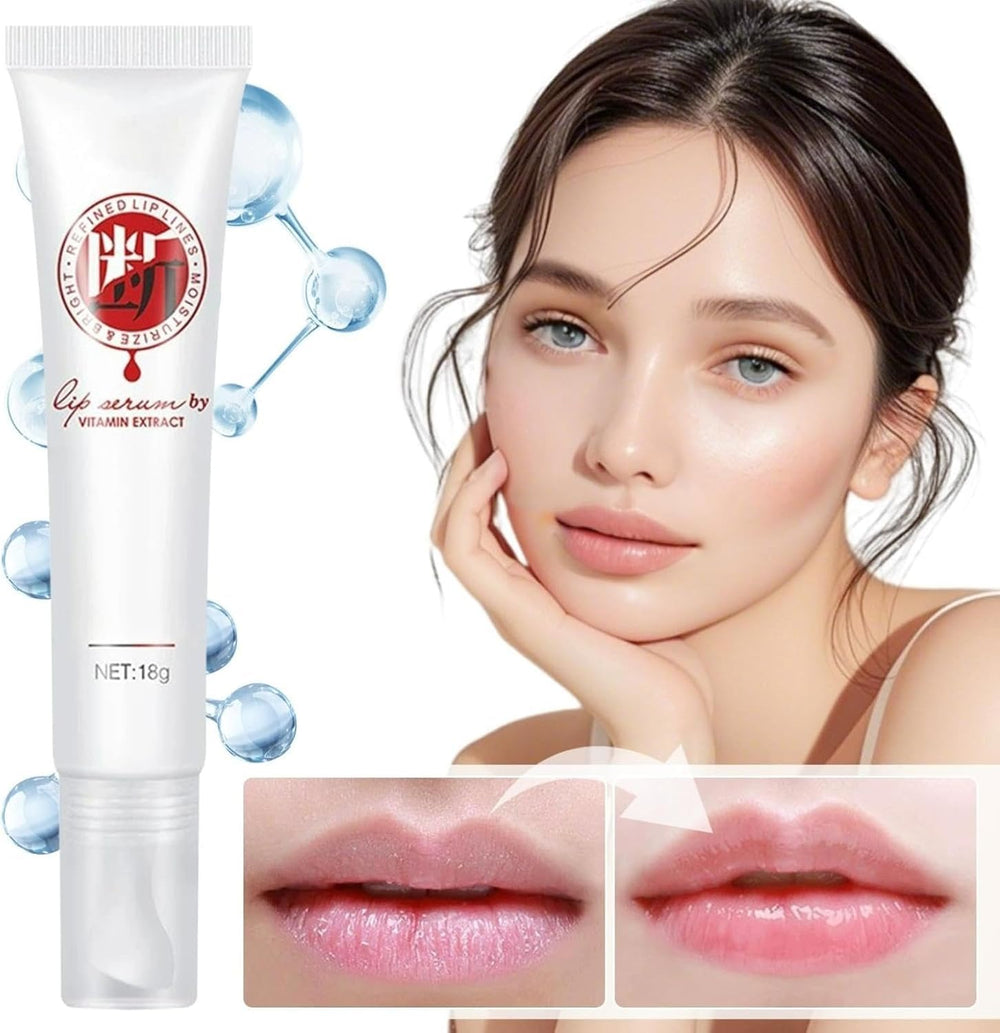 Textura ligera del serum aclarador de Generic en los labios.