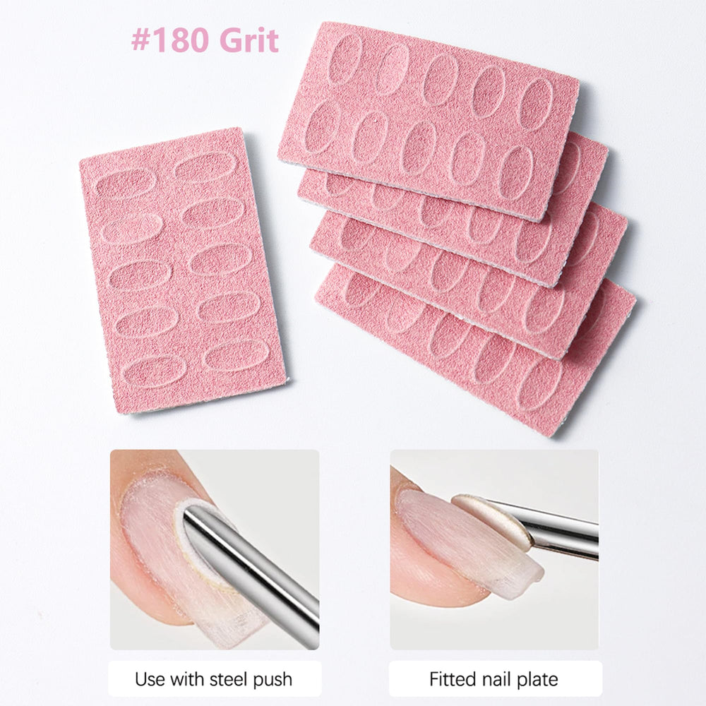 Generic sponge-backed sandpaper delivers comfortable, controlled buffing for nails.