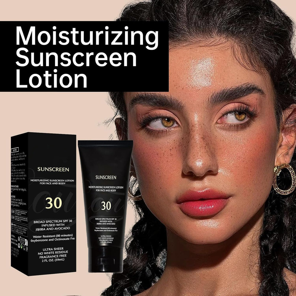 Genérico protector solar, enfoque textura sin residuo, ideal para maquillaje diario.