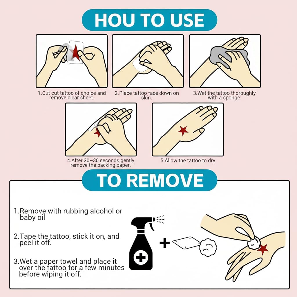 Generic tatuajes temporales K-Pop, fáciles de aplicar para entretenimiento en casa.