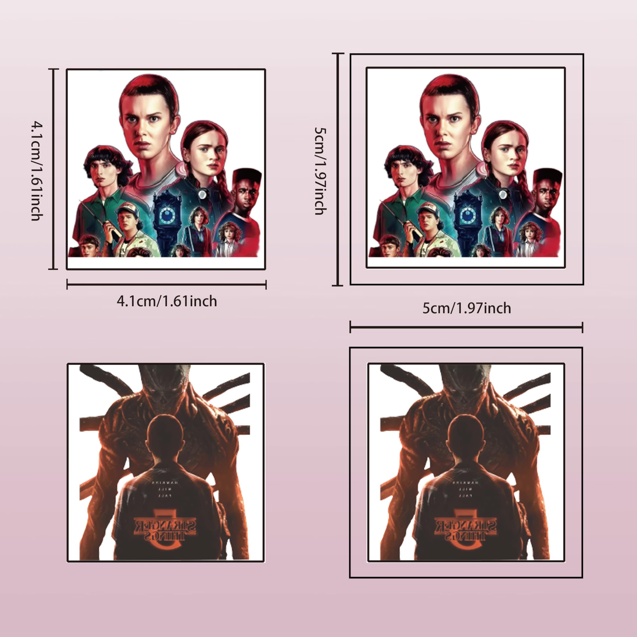 Aplicación rápida de 20 segundos con tatuajes Stranger Things, perfecto para bolsitas de fiesta