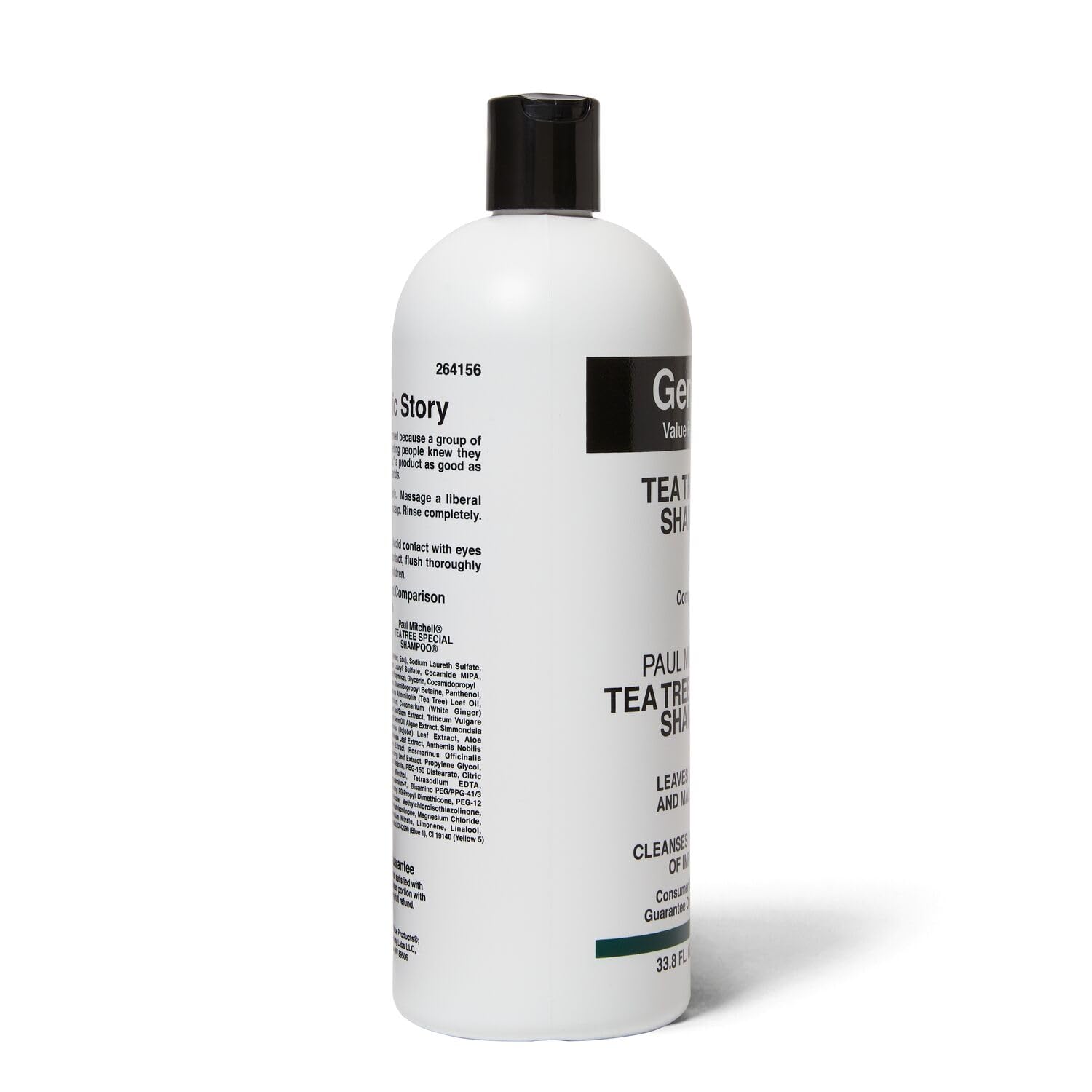 Generic Value Products Tea Tree Oil Shampoo pour demonstrates invigorating cleanse.