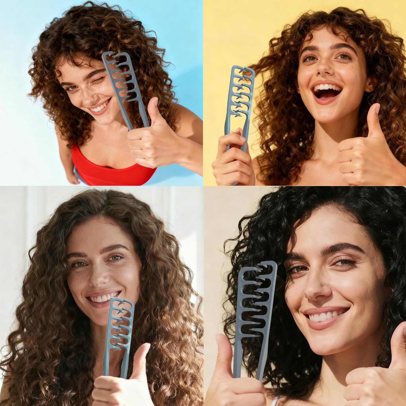 Generic Volumizing Texture Comb soft plastic teeth for gentle brushing and scalp comfort.