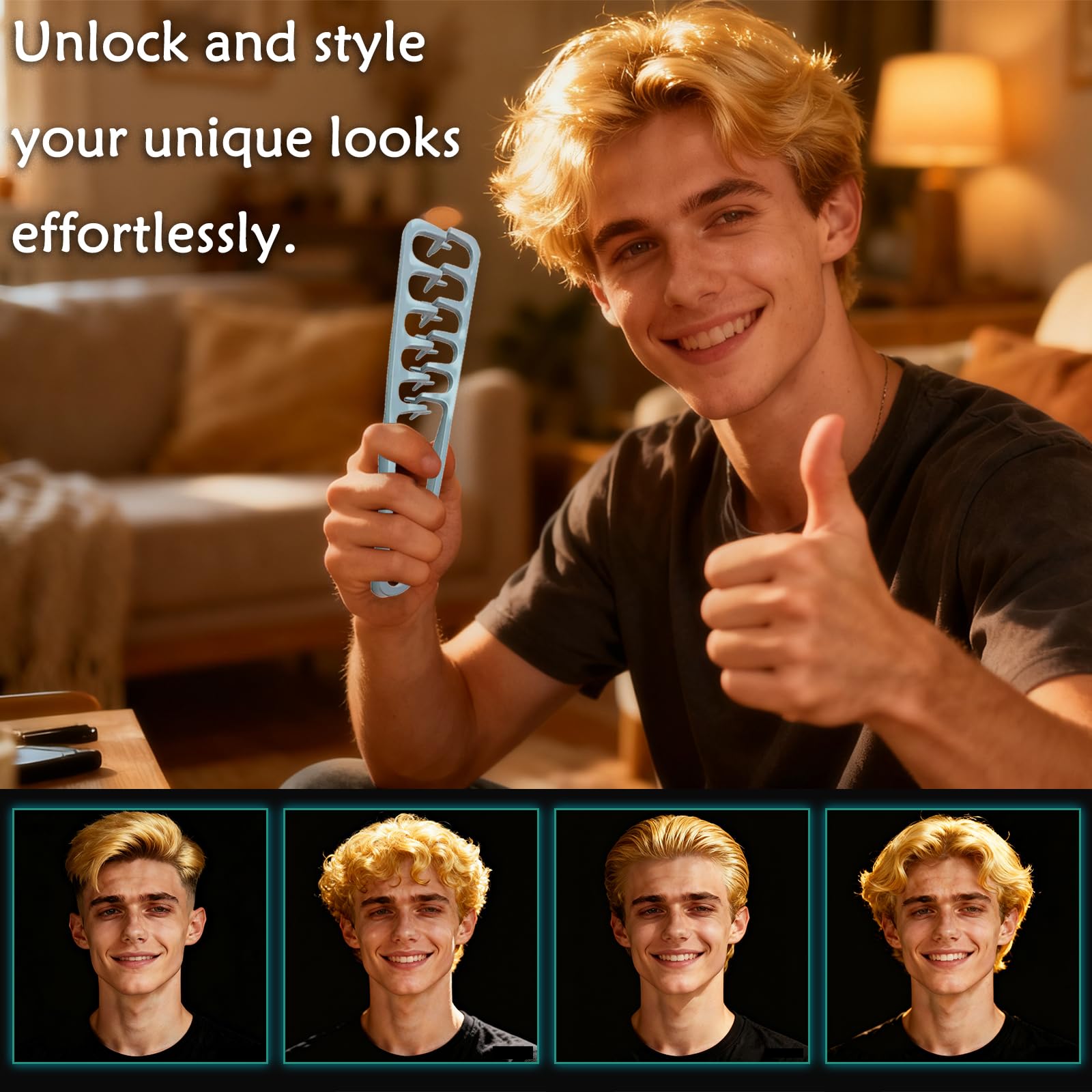 Generic Volumizing Texture Comb glides through wet hair with minimal snag.