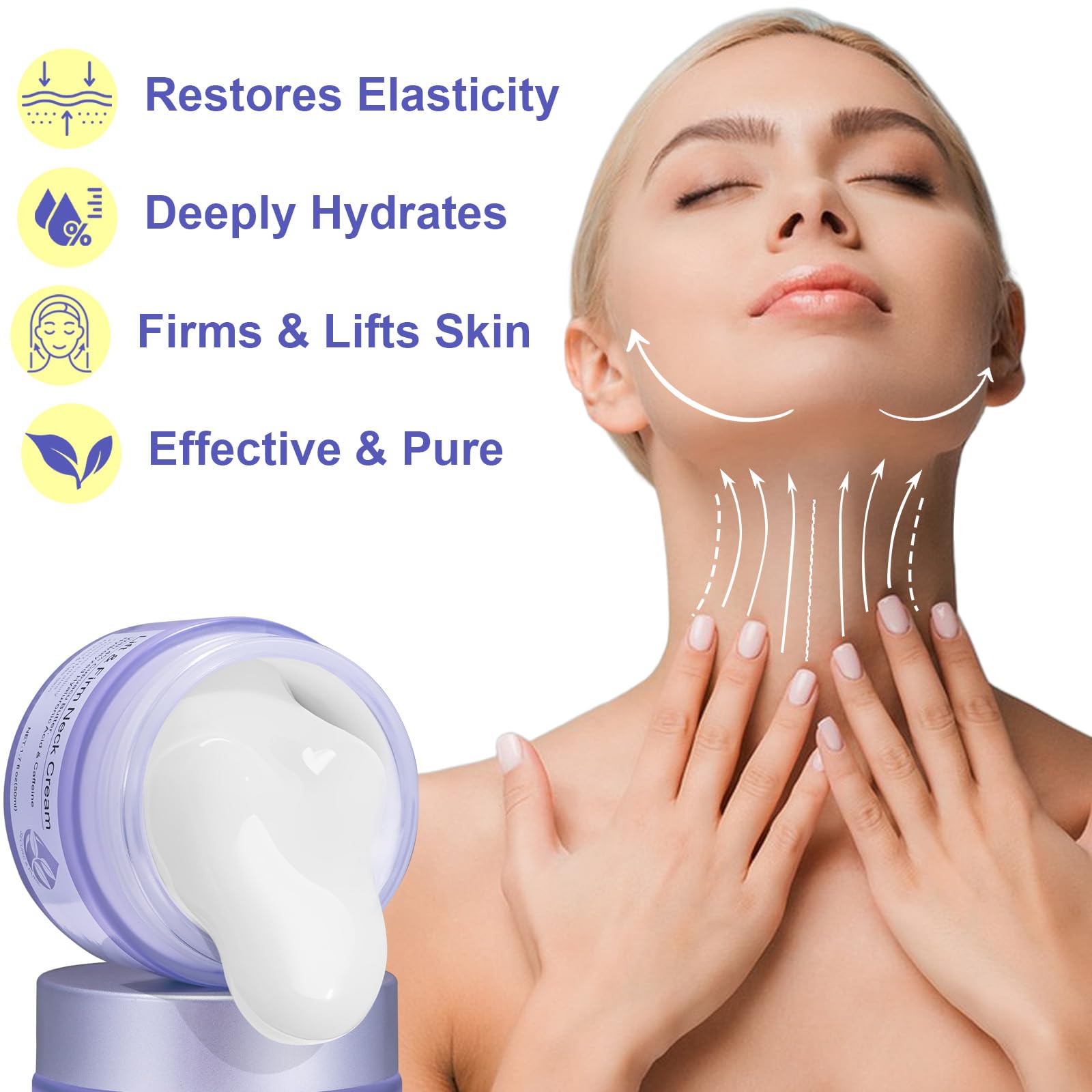 Generico crema cuello hidratante, textura suave y absorcion rapida.