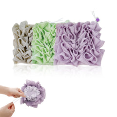 Set de lufas verdes de Generic para exfoliar y generar espuma suave.