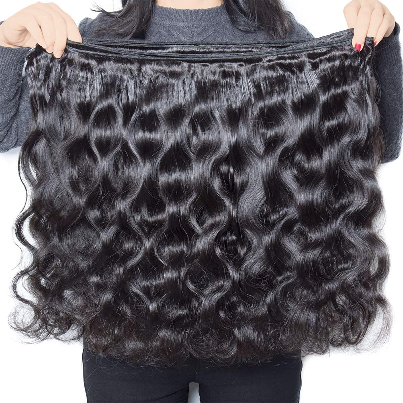 Generous Bundles 12, 14, 16 inches with 10-inch closure offer versatile length options.