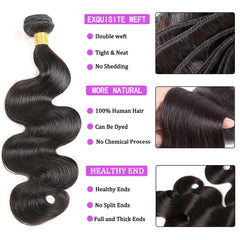 Generous Bundles natural black color shines with realistic texture.