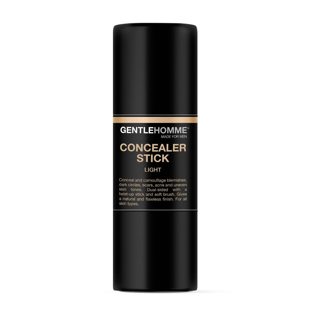 Gentlehomme concealer brush-dabbing shows seamless blending on skin.