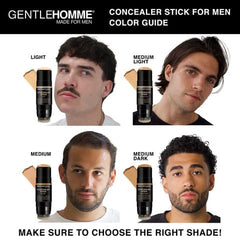 Gentlehomme concealer stick buildable-shades matches skin tone precisely.