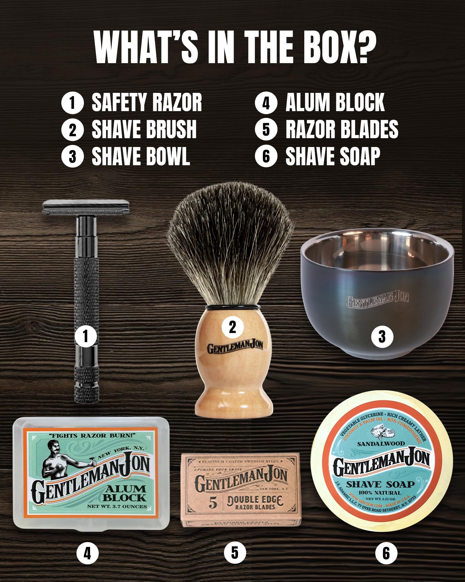 Gentleman Jon alum block soothes skin and helps prevent nicks after shaving.