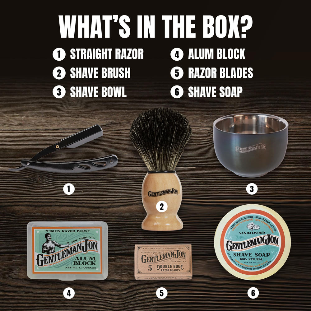 Gentleman Jon alum block soothing skin and preventing nicks.