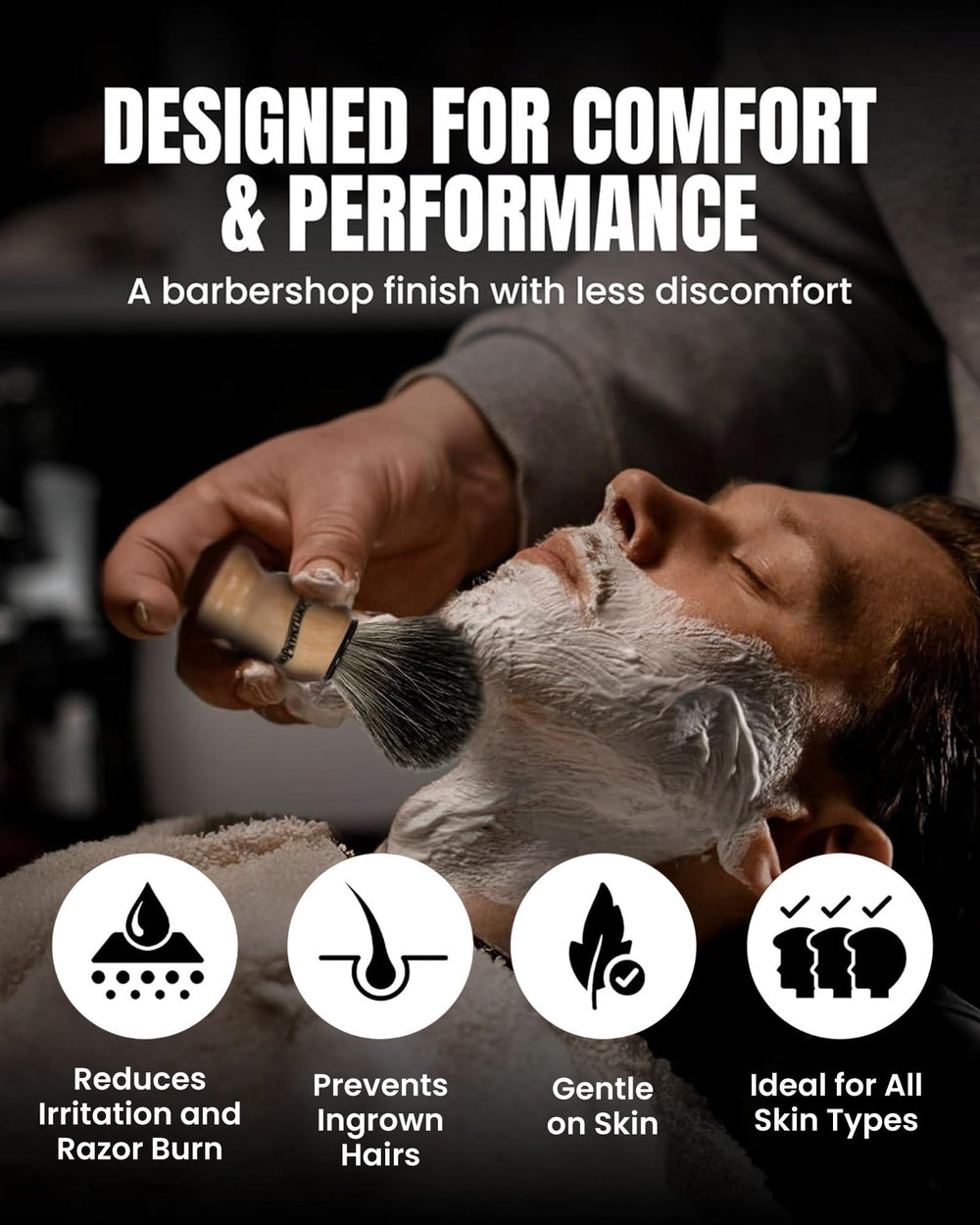Gentleman Jon brush with pure badger bristles delivers enduring performance